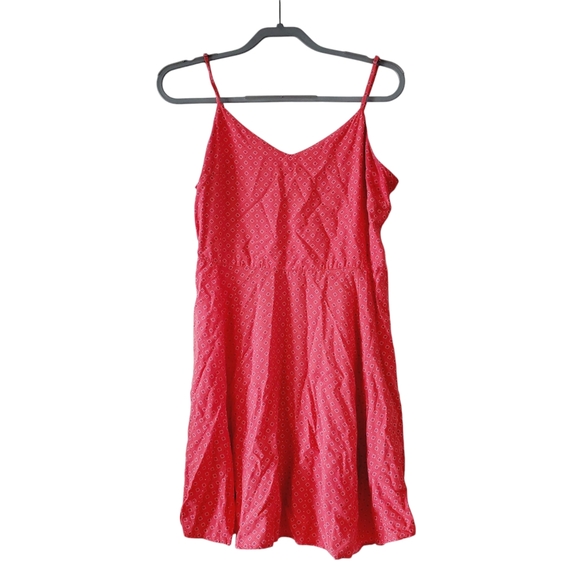 Gap Printed Boho V-Neck Summer Fit and Flare Dress L - Picture 2 of 7